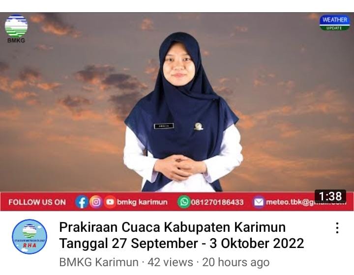 Prakiraan Cuaca Mingguan 27 September 2022 – 03 Oktober 2022