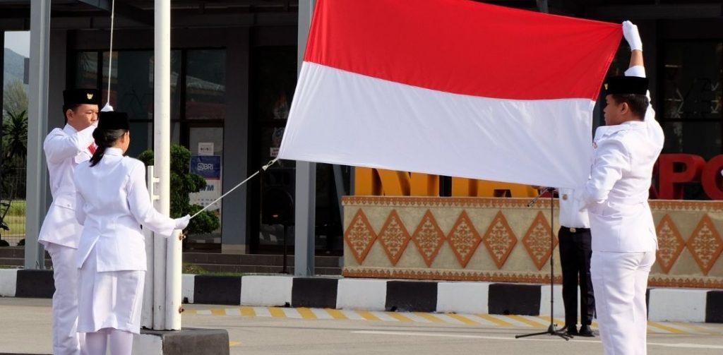 Upacara HUT RI ke – 79, BMKG Karimun dan UPBU Raja Haji Abdullah Melakukan Upacara Bersama