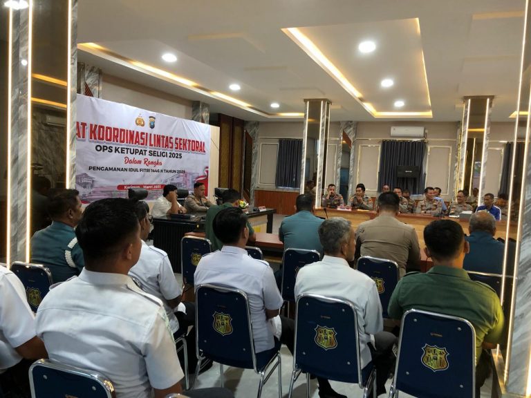 Polres Karimun Gelar Rapat Koordinasi Lintas Sektoral Ops Ketupat Seligi 2025